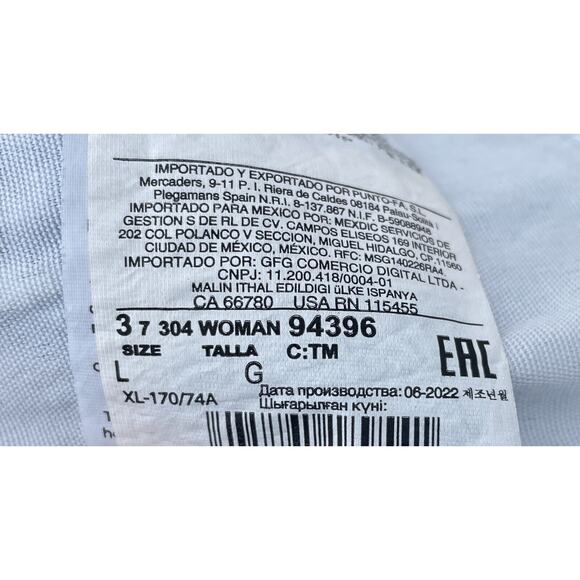 MNG Mango Jean‎ Skirt Women's Slit Distressed Women's Blue Size: Large (L) - Picture 5 of 6